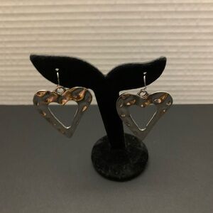 Heart-Shaped Silver Earrings